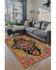 Loren Kadife Yıkanabilir Kaymaz Pamuk Tabanlı Antibakteriyel Salon Halısı