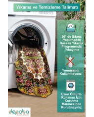 Marlo Kadife Yıkanabilir Kaymaz Pamuk Tabanlı Antibakteriyel Salon Halısı