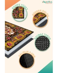 Marlo Kadife Yıkanabilir Kaymaz Pamuk Tabanlı Antibakteriyel Salon Halısı