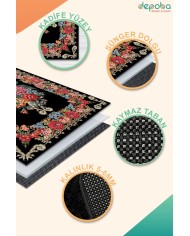 Sinse Kadife Yıkanabilir Kaymaz Pamuk Tabanlı Antibakteriyel Salon Halısı