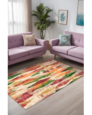 Colorina Kadife Yıkanabilir Kaymaz Pamuk Tabanlı Antibaktriyel Salon Halısı