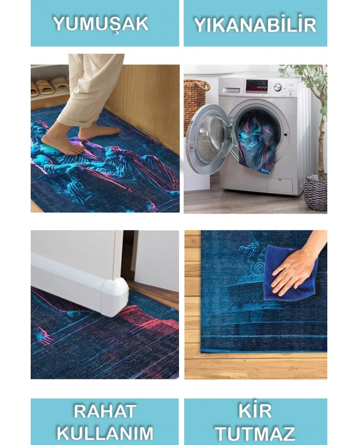 Philosopher Şönil Gamer Halısı Pamuk Tabanlı Yıkanabilen Kaymaz Genç Odası Oyuncu Gaming Halısı