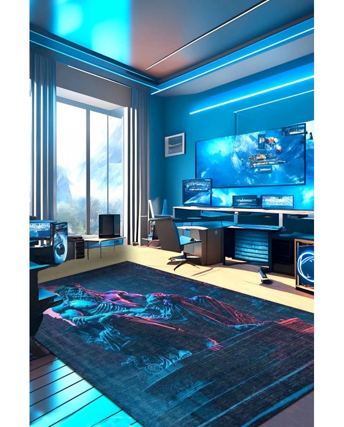 Philosopher Şönil Gamer Halısı Pamuk Tabanlı Yıkanabilen Kaymaz Genç Odası Oyuncu Gaming Halısı