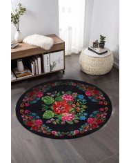 Azur Pamuk Tabanlı Yıkanabilen Kaydırmaz Antibakteriyel Şönil Salon Halısı