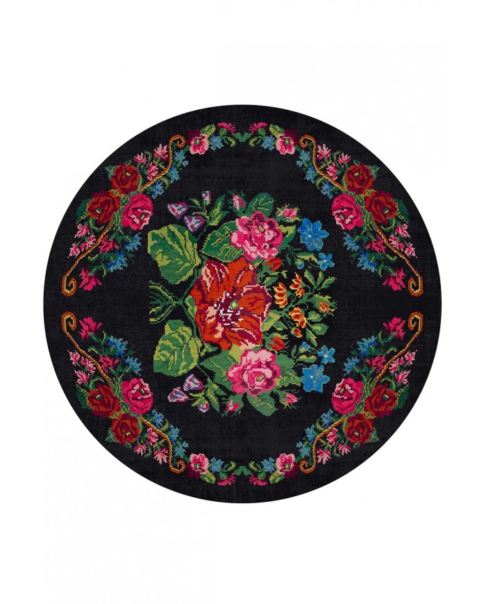 Azur Pamuk Tabanlı Yıkanabilen Kaydırmaz Antibakteriyel Şönil Salon Halısı