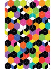 Colom Desenli Pamuk Tabanlı Yıkanabilen Kaydırmaz Antibakteriyel Şönil Salon Halısı