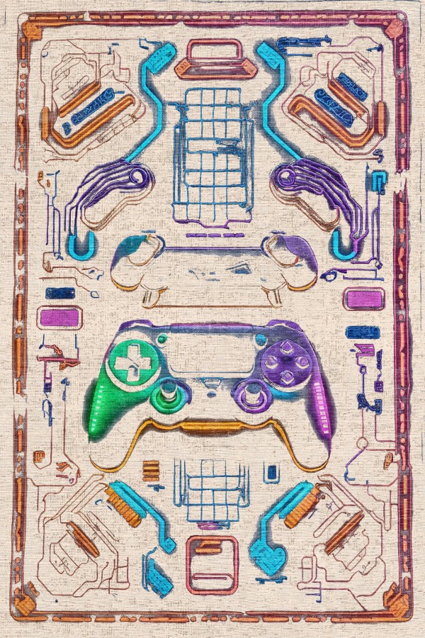 Cosi Gamer Halısı, Şönil Pamuk Tabanlı, Kaydırmaz, Yıkanabilen, Gaming Oyuncu Odası Halısı