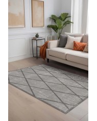 Dream Desenli Pamuk Tabanlı Yıkanabilen Kaydırmaz Antibakteriyel Şönil Salon Halısı