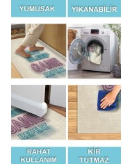 Hona Gamer Halısı, Şönil Pamuk Tabanlı, Kaydırmaz, Yıkanabilen, Gaming Oyuncu Odası Halısı