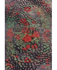 Melin Modern Desenli Pamuk Tabanlı Yıkanabilen Kaydırmaz Antibakteriyel Şönil Salon Halısı