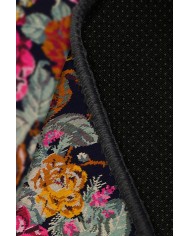 Mirage Karabağ Desenli Pamuk Tabanlı Yıkanabilen Kaydırmaz Antibakteriyel Şönil Salon Halısı