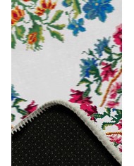 Rifa Şönil Pamuk Tabanlı, Kaydırmaz, Yıkanabilen, Antibakteriyel, Yuvarlak Salon Halısı, Mutfak