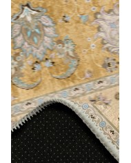 Serein Patchwork Desenli Pamuk Tabanlı Yıkanabilen Kaydırmaz Antibakteriyel Şönil Salon Halısı