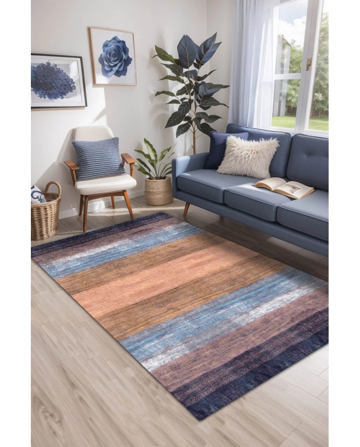 Alnas Kadife Yıkanabilir Kaymaz Pamuk Tabanlı Antibakteriyel Salon Halısı