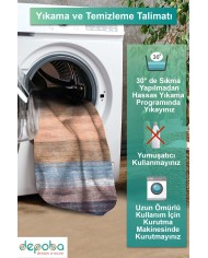 Alnas Kadife Yıkanabilir Kaymaz Pamuk Tabanlı Antibakteriyel Salon Halısı