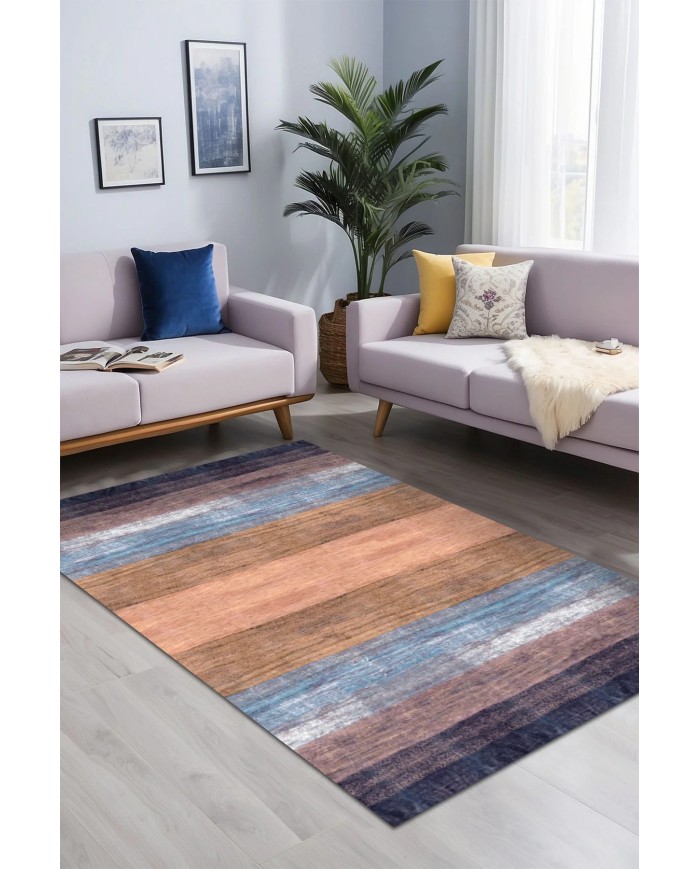 Alnas Kadife Yıkanabilir Kaymaz Pamuk Tabanlı Antibakteriyel Salon Halısı