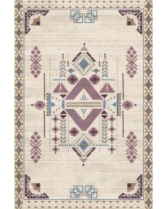 Plum Kadife Yıkanabilir Kaymaz Pamuk Tabanlı Antibakteriyel Salon Halısı