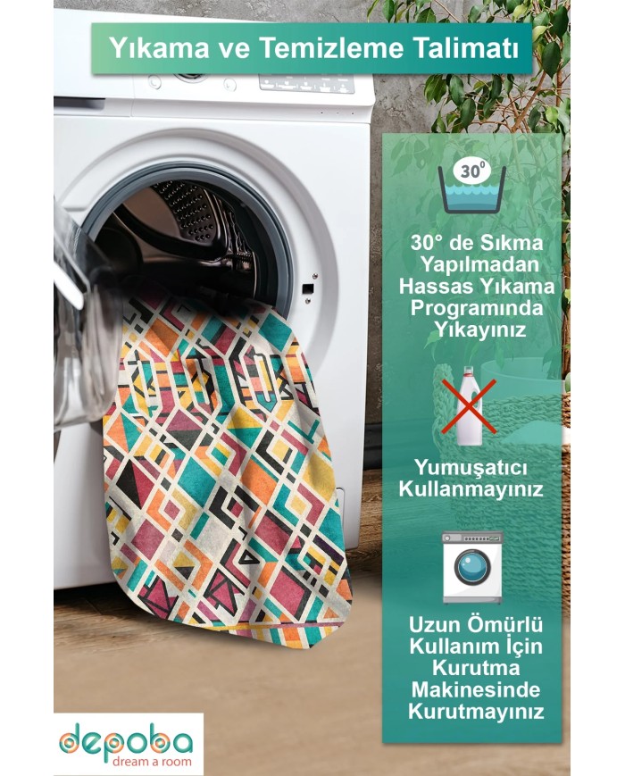 Betty Kadife Yıkanabilir Kaymaz Pamuk Tabanlı Antibakteriyel Salon Halısı