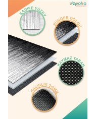 Cozzy Kadife Yıkanabilir Kaymaz Pamuk Tabanlı Antibakteriyel Salon Halısı