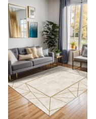 Goldi Kadife Yıkanabilir Kaymaz Pamuk Tabanlı Antibakteriyel Salon Halısı