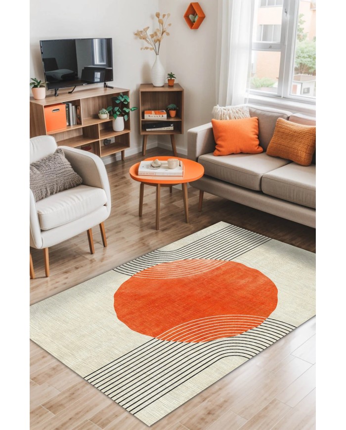 Karen Kadife Yıkanabilir Kaymaz Pamuk Tabanlı Antibakteriyel Salon Halısı