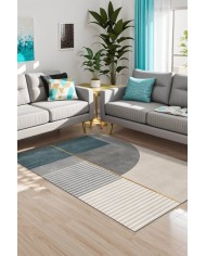 Lavin Kadife Yıkanabilir Kaymaz Pamuk Tabanlı Antibakteriyel Salon Halısı