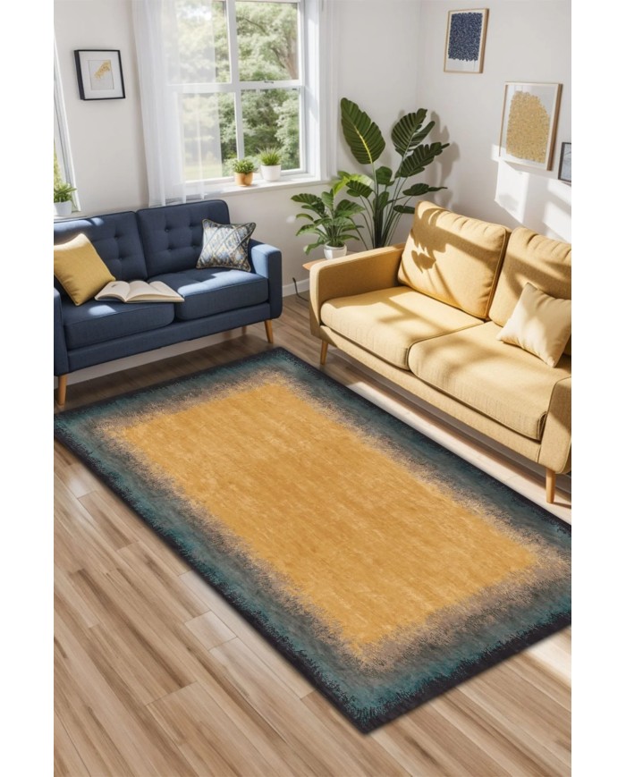 Mistina Kadife Yıkanabilir Kaymaz Pamuk Tabanlı Antibakteriyel Salon Halısı