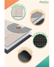 Reyaz Kadife Yıkanabilir Kaymaz Pamuk Tabanlı Antibakteriyel Salon Halısı