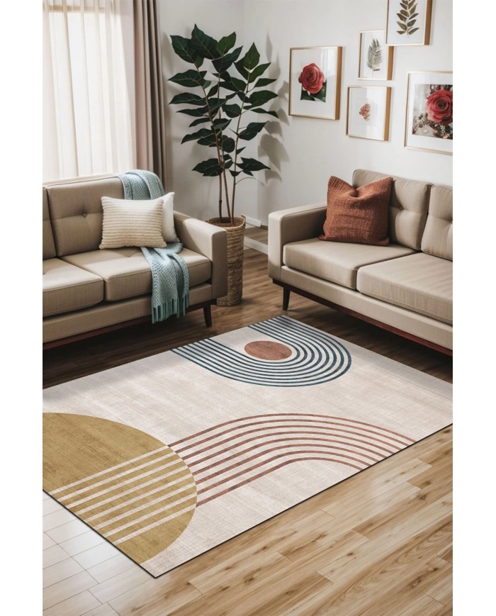 Reyaz Kadife Yıkanabilir Kaymaz Pamuk Tabanlı Antibakteriyel Salon Halısı