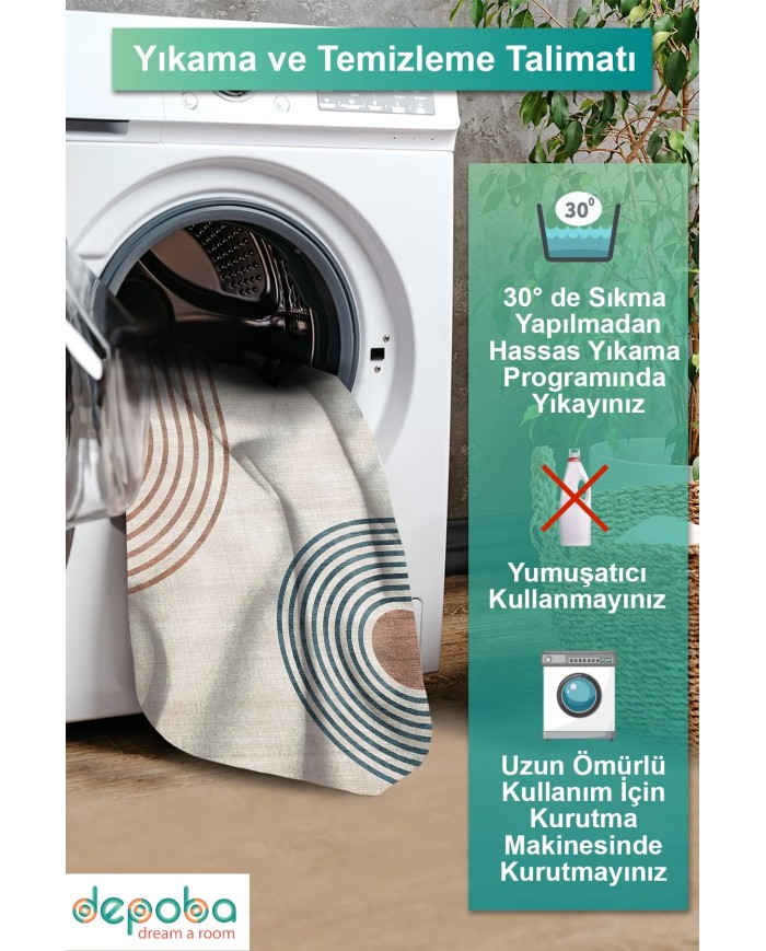 Reyaz Kadife Yıkanabilir Kaymaz Pamuk Tabanlı Antibakteriyel Salon Halısı