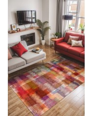 Shoda Kadife Yıkanabilir Kaymaz Pamuk Tabanlı Antibakteriyel Salon Halısı