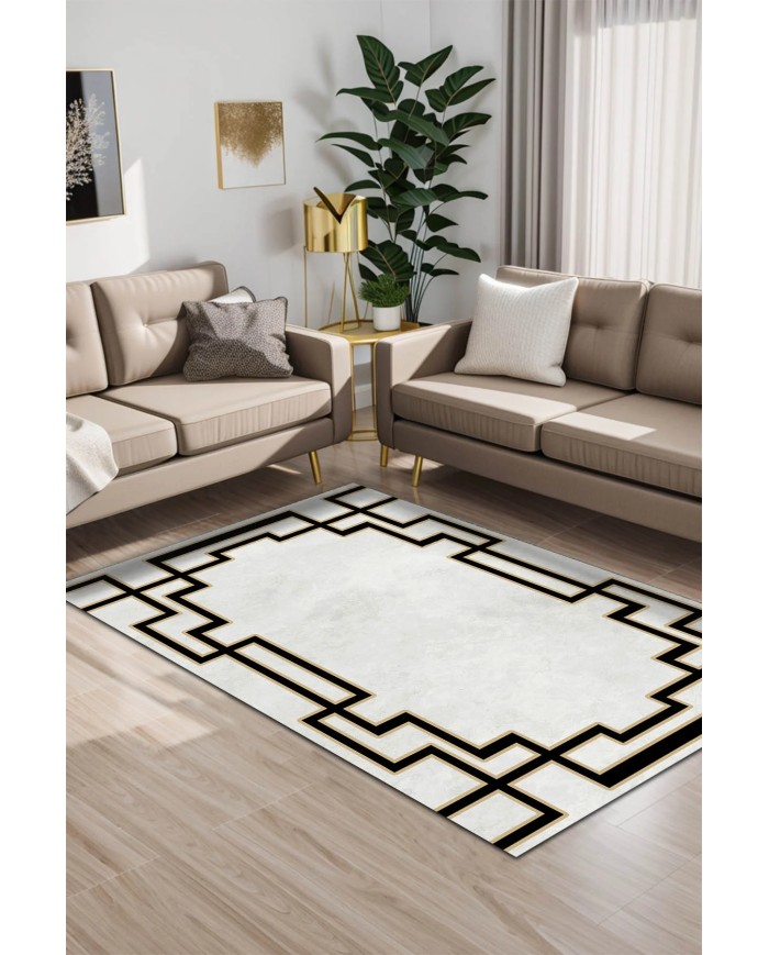 Teddy Kadife Yıkanabilir Kaymaz Pamuk Tabanlı Antibakteriyel Salon Halısı