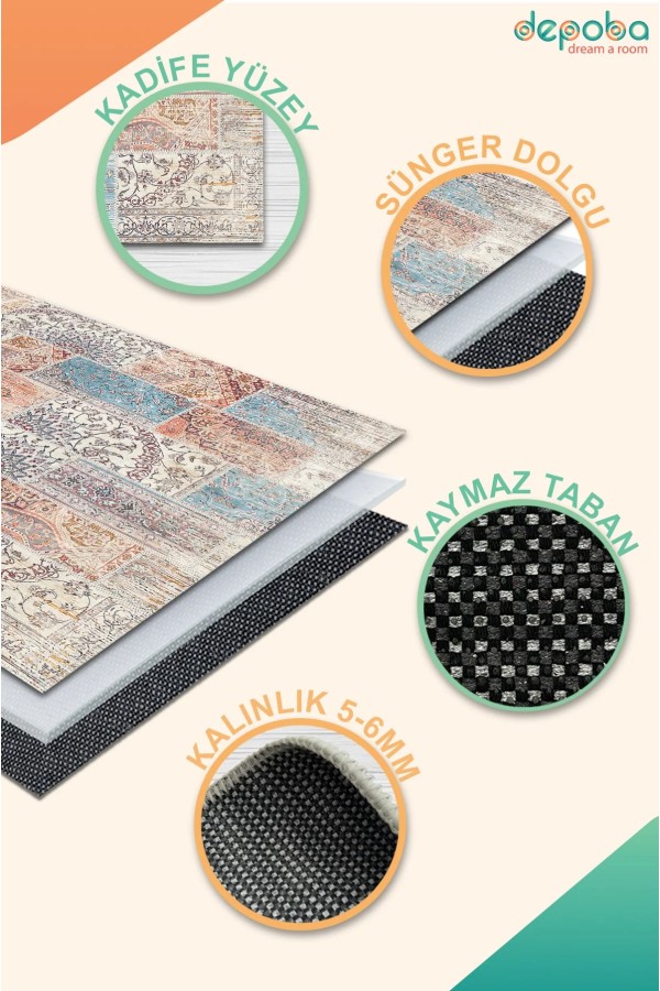 Genesis Kadife Yıkanabilir Kaymaz Pamuk Tabanlı Antibakteriyel Salon Halısı Genesis Kadife Yıkanabilir Kaymaz Pamuk Tabanlı Antibakteriyel Salon Halısı