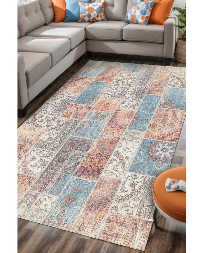 Genesis Kadife Yıkanabilir Kaymaz Pamuk Tabanlı Antibakteriyel Salon Halısı