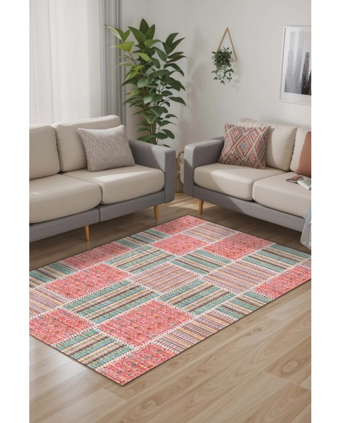 Henry Kadife Yıkanabilir Kaymaz Pamuk Tabanlı Antibakteriyel Salon Halısı