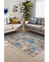 Merkür Kadife Yıkanabilir Kaymaz Pamuk Tabanlı Antibakteriyel Salon Halısı