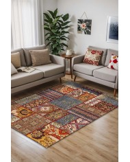 Tona Kadife Yıkanabilir Kaymaz Pamuk Tabanlı Antibakteriyel Salon Halısı