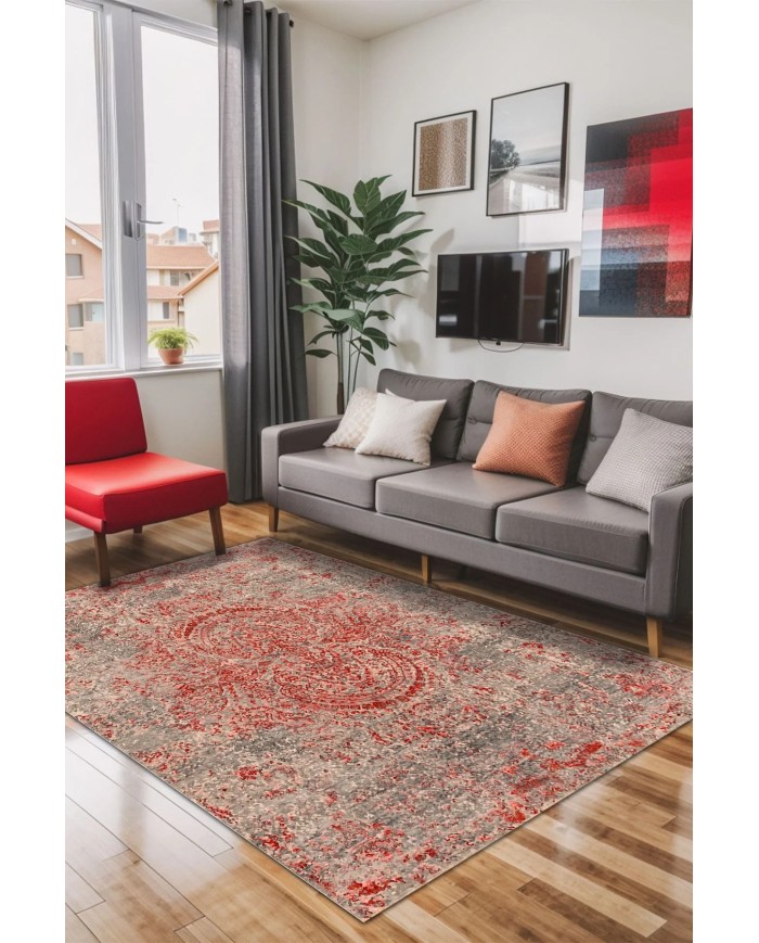 Bamens Kadife Yıkanabilir Kaymaz Pamuk Tabanlı Antibakteriyel Salon Halısı