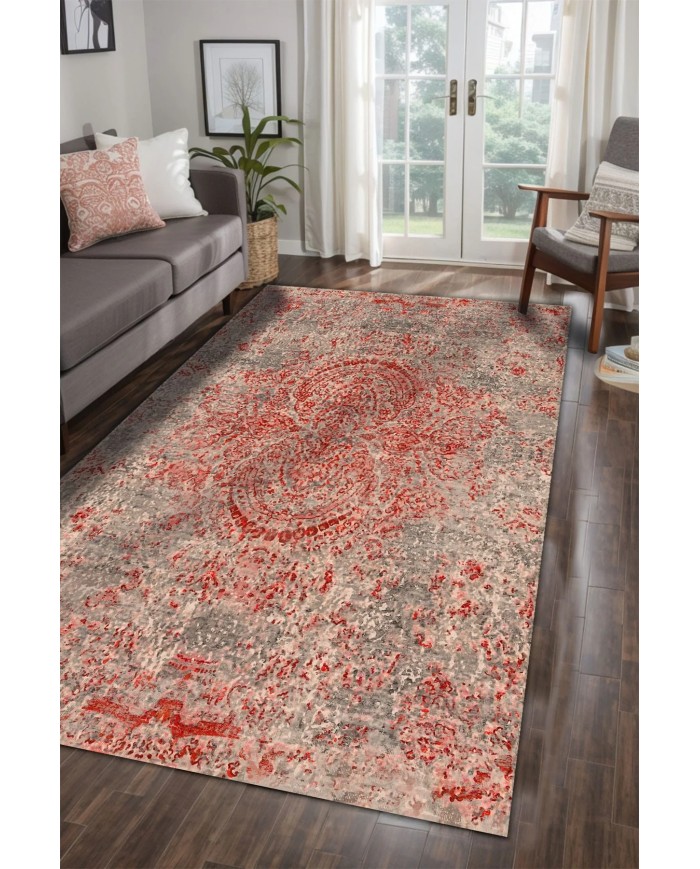 Bamens Kadife Yıkanabilir Kaymaz Pamuk Tabanlı Antibakteriyel Salon Halısı