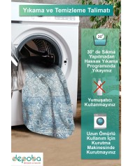 Bluen Kadife Yıkanabilir Kaymaz Pamuk Tabanlı Antibakteriyel Salon Halısı