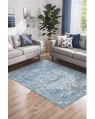 Bluen Kadife Yıkanabilir Kaymaz Pamuk Tabanlı Antibakteriyel Salon Halısı