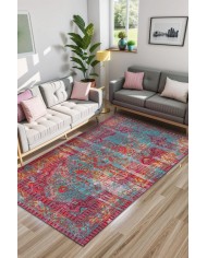 Cloon Kadife Yıkanabilir Kaymaz Pamuk Tabanlı Antibakteriyel Salon Halısı