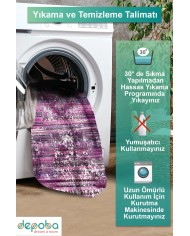 İrya Kadife Yıkanabilir Kaymaz Pamuk Tabanlı Antibakteriyel Salon Halısı