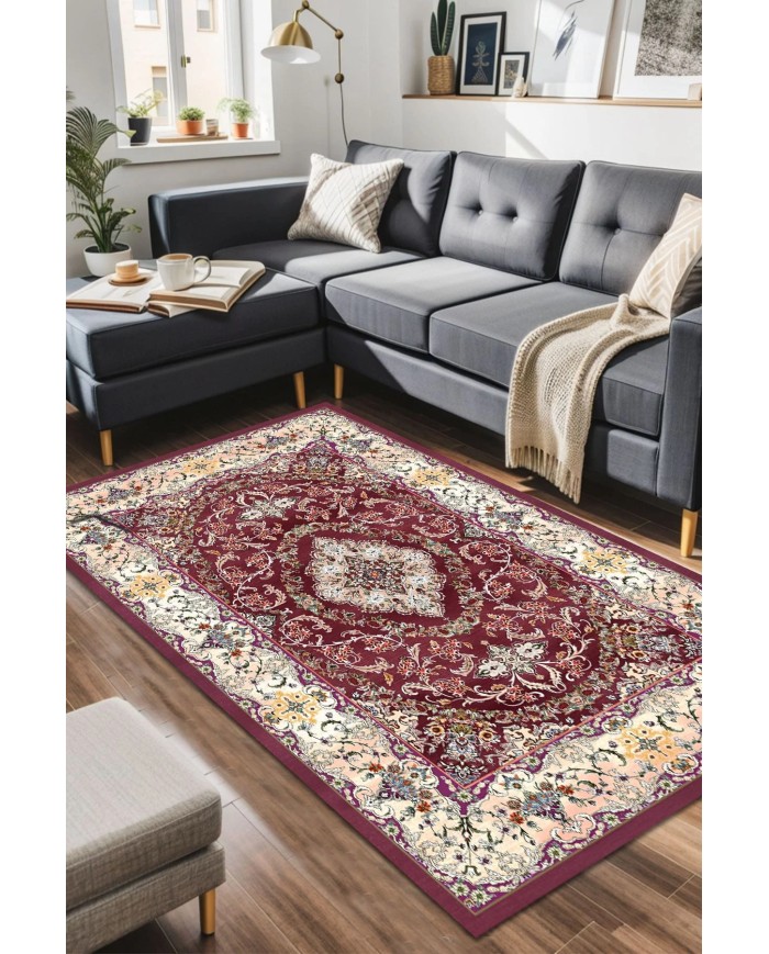 Jesse Kadife Yıkanabilir Kaymaz Pamuk Tabanlı Antibakteriyel Salon Halısı