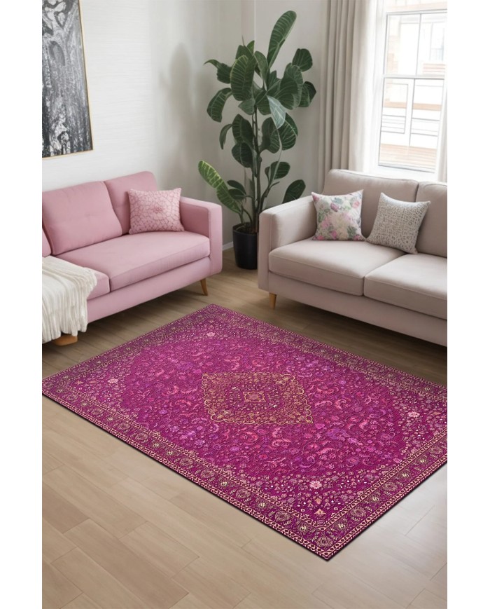 Jutte Kadife Yıkanabilir Kaymaz Pamuk Tabanlı Antibakteriyel Salon Halısı