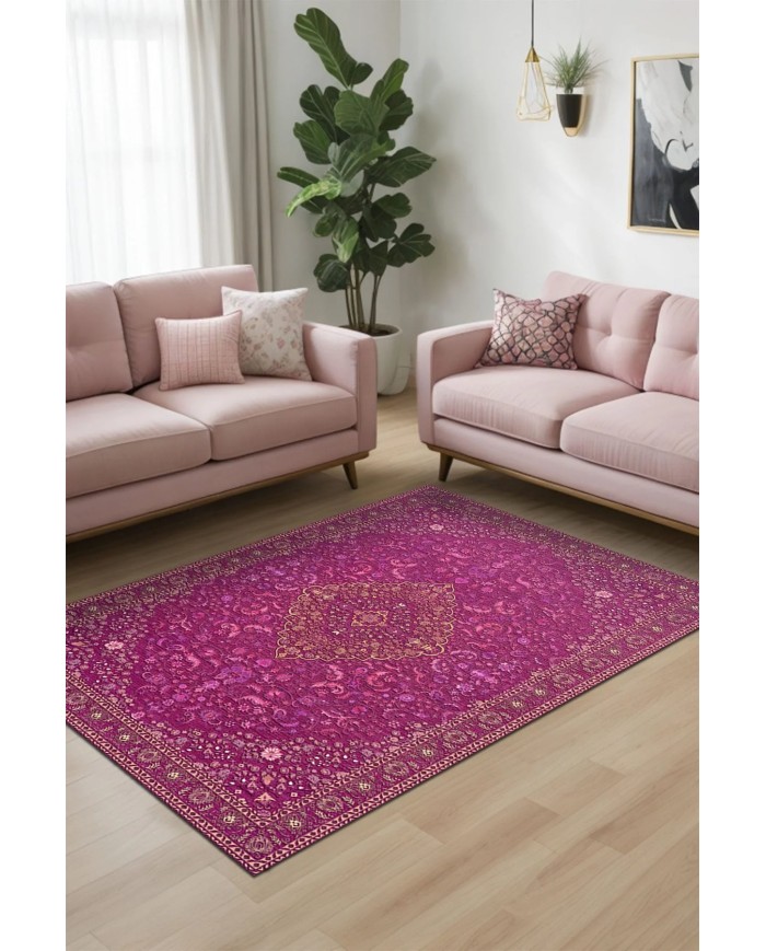 Jutte Kadife Yıkanabilir Kaymaz Pamuk Tabanlı Antibakteriyel Salon Halısı