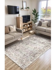 Laven Kadife Yıkanabilir Kaymaz Pamuk Tabanlı Antibakteriyel Salon Halısı