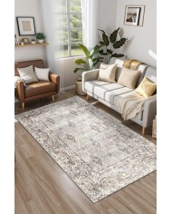 Laven Kadife Yıkanabilir Kaymaz Pamuk Tabanlı Antibakteriyel Salon Halısı