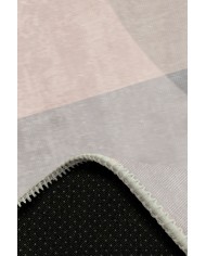 Rasta Vintage Desenli Pamuk Tabanlı Yıkanabilen Kaydırmaz Antibakteriyel Şönil Salon Halısı