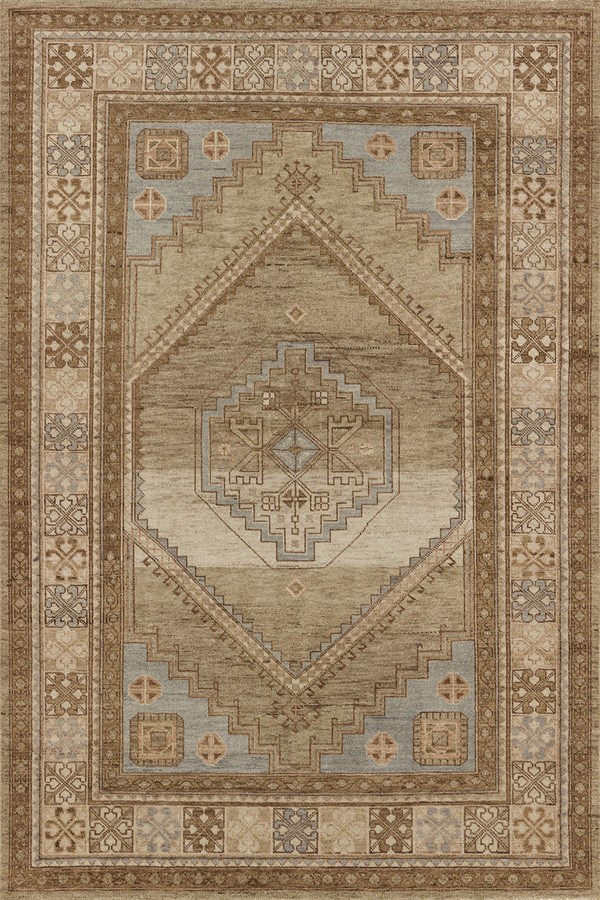 Lukes Vintage Desenli Pamuk Tabanlı Yıkanabilen Kaydırmaz Antibakteriyel Şönil Salon Halısı